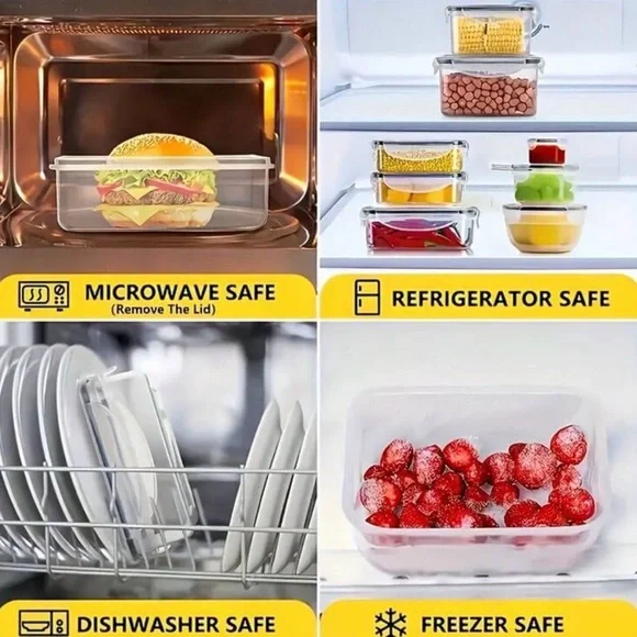 52-Piece Clear Food Storage Container Set - Picture 2 of 12